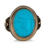 Barbaros ring with turquoise stone - silver 925