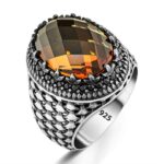 Men's ring with zultanite stone - silver 925