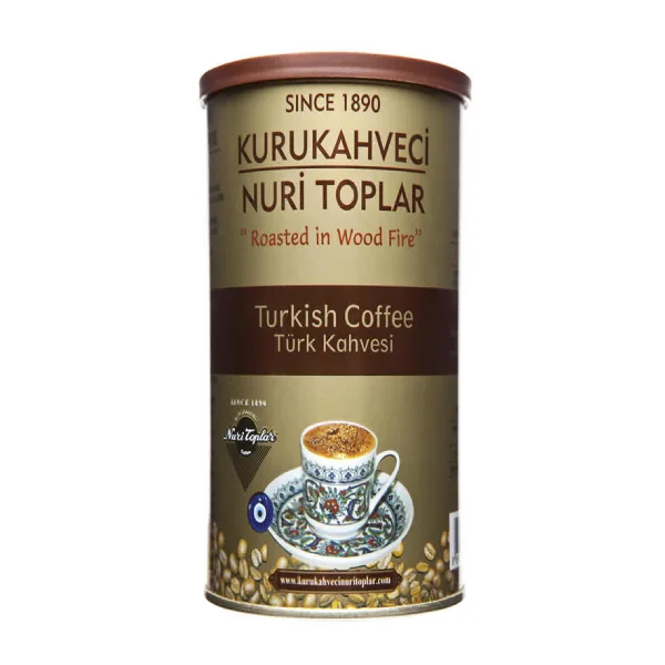 علبة قهوة تركية من القهوجي نوري توبلار بحجم 250 غرام