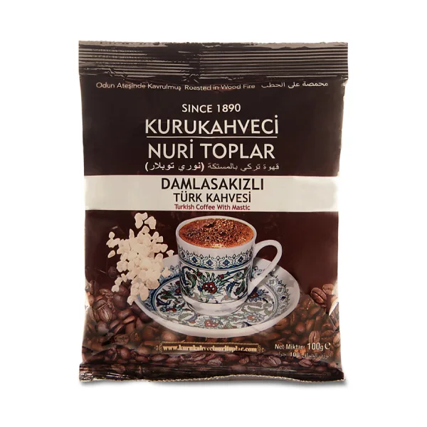 كيس قهوة تركية بالمستكة بحجم 100 غرام