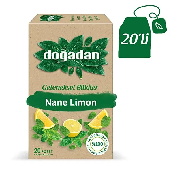 Lemon mint tea box of 20 Dogadan bags