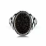 Silver ring with small black stones caliber 925, original, distinctive and unique. Fast shipping to all parts of the world from Bashasaray within 3 to 5 days. Order now and it will be delivered to your door