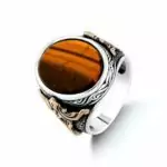 925 silver ring with tiger's eye stone, original, distinctive and unique. Fast shipping to all parts of the world from Bashasaray within 3 to 5 days. Order now and it will be delivered to your door