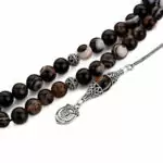 925 silver Soleimani agate rosary