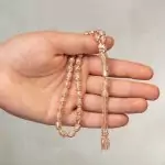 925 silver openwork rosary - pink color